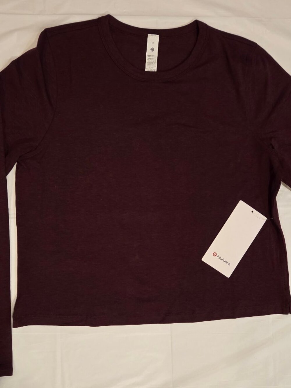 NWT Lululemon Classic Fit Cotton-Blend Long Sleeve Shirt Garnet 8
